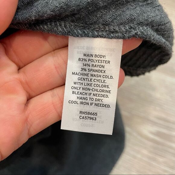 Bp Grey Short Tank Dress Ribbed Full skirt - Picture 3 of 6